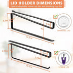 2 Pack Tumbler Lid Organizer, Horizontal Tumbler Lid Storage Hook Up to 20 Lids - Image 4