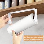 Paper Towel Holder Under Cabinet, Wall Mount, Stainless Steel, Adhesive or - Image 3