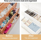Fordonral 16 Pack Drawer Organizer Clothes, Foldable Fabric Dresser Organizer - Image 2