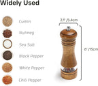 Wooden Salt and Pepper Grinder Set, Premium Oak Wood Salt Grinders Shakers - Image 4