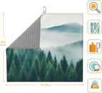 Forest Trees Mountain Dish Drying Mat 16x18 Inch, Microfiber Absorbent Fast Dry - Image 2