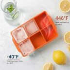 KitchFort Large Silicone Ice Cube Tray, Easy Release 2" Big Ice Cubes - Image 6