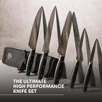 MasterChef Chef Knife Set with Bag, Knife Roll Set with 5 Professional Quality - Image 2
