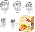 HULISEN Flower Cookie Cutter Set, Stainless Steel Scalloped Edge Biscuit Cutter - Image 4