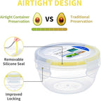 KIGI Small Plastic Bowls with Lid, Leakproof Round Food Storage Container Set - Image 3