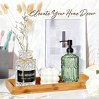 COHOSEGE 17 Oz Green Glass Kitchen Soap Dispenser - Image 9