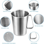 KSENDALO 64Oz/8Cup Stainless Steel Pitcher, 2 Liter Metal Container - Image 2