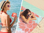 HIHOHO Beach Blanket Waterproof Sandproof Extra Large Beach Mat 79" X - Image 5