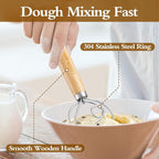 Pack of 2 Danish Dough Whisk, Kitchen Baking Flour Mixing Tool - Image 3