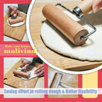 Small Rolling Pin, Wooden Dough Roller, Non-Stick Pizza Roller, Dough Baker - Image 5