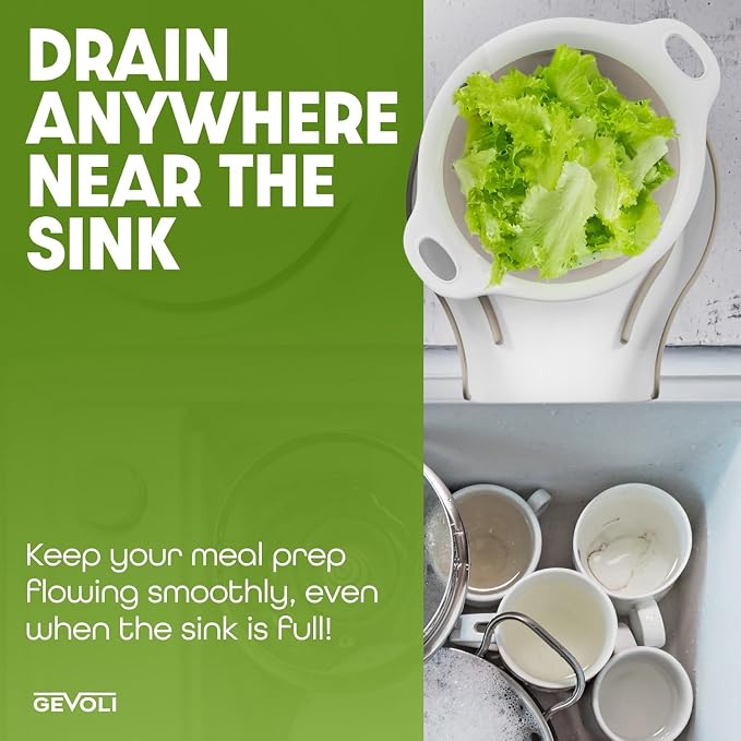 Gevoli 2-in-1 Large Collapsible Colander - Image 3