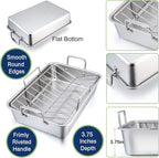 P&P CHEF 16" Roaster Roasting Pan - Image 4