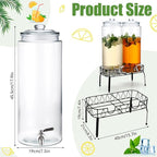 Honeydak 2 Pack 3 Gallon Glass Beverage Dispenser - Image 2