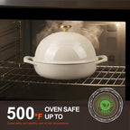 Overmont Enameled Cast Iron Bread Oven - 6QT Bread Dutch Oven - Image 3
