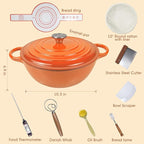 5QT Enameled Cast Iron Dutch Oven - Image 2