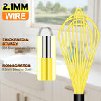 HOTEC 4 Pieces Silicone Whisks Set, Wire Balloon Whisks Egg Beater, Non-slip - Image 3