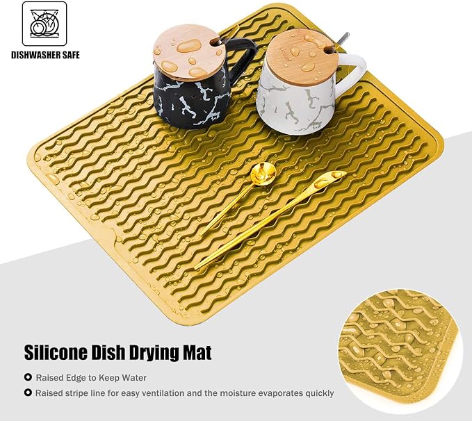 Silicone Dish Drying Mat for Multiple Usage, Easy clean, Eco-friendly, - Image 3