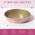 Paris Hilton Nonstick Carbon Steel Bakeware Collection, 9-Inch Round Cake Pan - Image 2