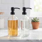 2 Pack Thick Clear Glass Pint Jar Soap Dispenser - Image 6