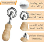Fluted Pastry Wheel Cutter, 1.5 Inch Pasta Cutter Wheel - Image 3