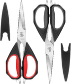 LIVINGO Kitchen Scissors, 2 Pack 9.25" Utility All Purpose Poultry Shears Heavy by LIVINGO