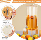 Beverage Dispenser, 2.9 Gallon Glass Drink Dispenser - Image 3