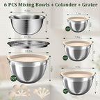 Mixing Bowls with Lids Set, Nesting Storage Bowls - Image 8