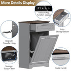 Single 10 Gallon Tilt Out Trash Can Cabinet - Image 6