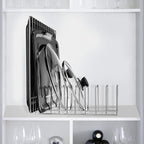 Pot Lid Organizer, Stainless Steel Pot Lid Storage Rack Holder, Cutting Board - Image 6