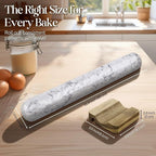 Flexzion French Rolling Pin, 12 Inch White Marble Rolling Pins - Image 6