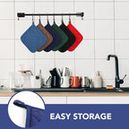 Joyhalo 4 Pack Pot Holders for Kitchen, Cotton Oven Holder - Image 6