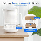 Waterdrop PT-09W 10-Cup Large Glass Water Filter Pitcher, Eco-Friendly - Image 9