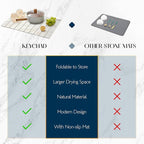 KEYCHAD Large Stone Drying Mat for Kitchen Counter - Image 8