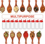 Zhehao 24 Pieces Plastic Spice Containers Plastic Spice Bottles Clear Reusable - Image 3