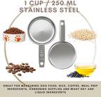 1 Cup Stainless Steel Measuring Cup | Sturdy Metal 250 ml | 240 cc | 8 oz | - Image 2