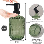 Green Glass Soap Dispenser - Image 2