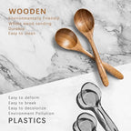 2 PCS Wooden Spoons for Honey, 6.7 inch Small Wooden Spoons - Image 3