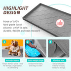 SIKADEER 19" x 19" Under Sink Mat Waterproof, Silicone Mat Kitchen Drawer Shelf - Image 2