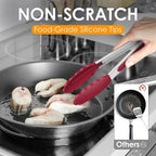 HOTEC Premium Stainless Steel Locking Kitchen Tongs - Image 3