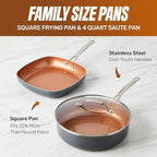 GOTHAM STEEL 20 Pc Ceramic Cookware Set, Copper Pots and Pans Set Non Stick - Image 5