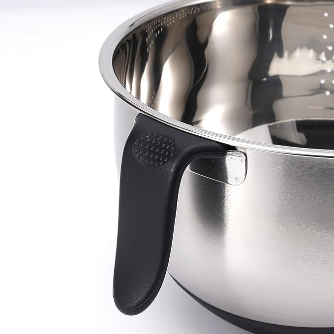 Rice Washer Strainer Bowl Quinoa Washing Bowl whit Handle Stainless Steel - Image 7