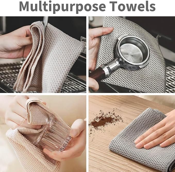 Espresso Accessories Barista Towels 6 Pack – Microfiber Cleaning Cloths - Image 5