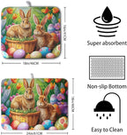 Easter Bunny Eggs Dish Drying Mat - Image 2