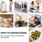 Pretty Sunflower Stylish Oven Mitts and Pot Holders Sets of 4, Heat Resistant - Image 8