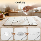 Stone Drying Mat for Kitchen Counter，Foldable Quick-Dry Dish Drying - Image 4