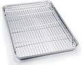 TeamFar Baking Sheet with Cooling Rack, Stainless Steel Half Size Cookie Sheet by TeamFar