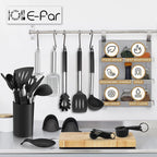 Silicone Kitchen Utensils Set, E-far 30-Piece Cooking Utensils Set - Image 7