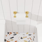 RARXTR Gold Toilet Paper Holder SUS304 Stainless Steel Double Post Pivoting - Image 3