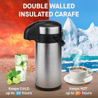 VONDIOR Airpot Coffee Dispenser - 169 Oz Insulated Stainless Steel Coffee - Image 2