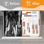 Homecor Kitchen Drawer Organizer Large Expandable Silverware Organizer - Image 7